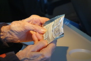 Kay checks the ingredients