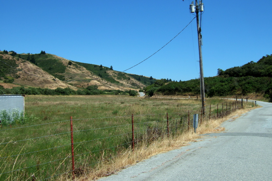 The valley opens up.