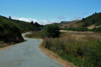 Returning through the wide valley.