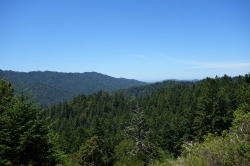 Pescadero Creek watershed from Coyote Ridge; view toward the ocean