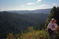 Bill on Ward Rd. looking down over the Oil Creek watershed