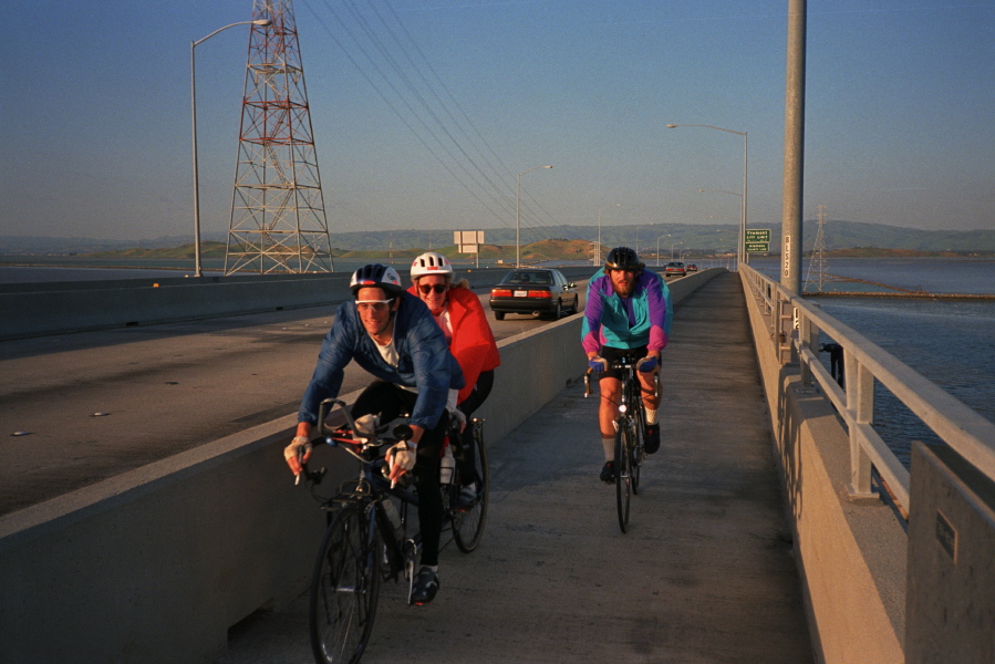 Returning over the Dumbarton Bridge.