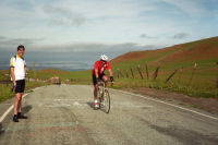 Roberto gets to the top.