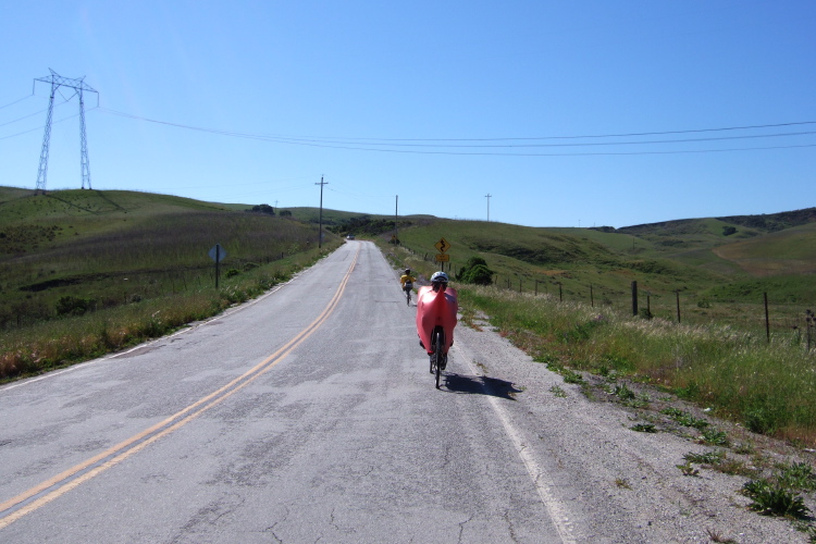 Climbing Cienega Rd. from the north.