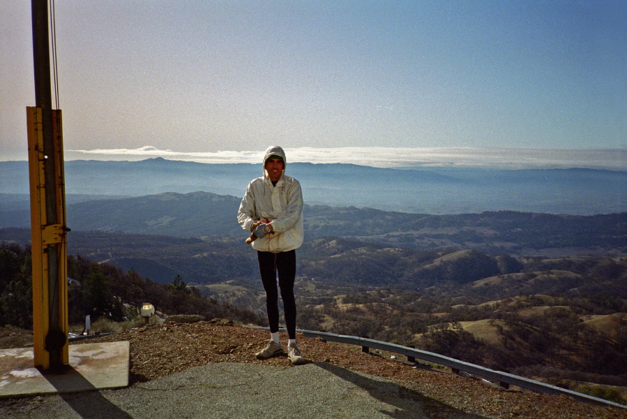 Bill on Mt. Hamilton at the flag pole.