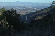 View down the PG&E Trail from the Vista Point.