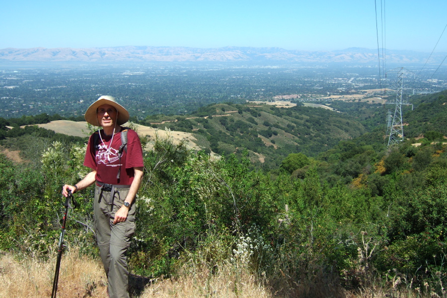 Bill at the top of the PG&E Trail near the Bench