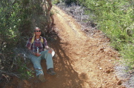 David takes another break in a small spot of shade