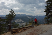 Resting at the viewpoint along the road