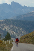 Frank pushes up the final pitch to the summit.