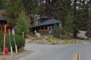 House with spiral roof at Forest Trail and Forest Lane
