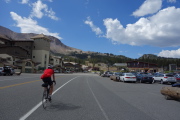 Passing the Mammoth Ski Resort Main Lodge