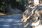 Minaret Summit Rd. northbound near Devil's Postpile (7670ft)