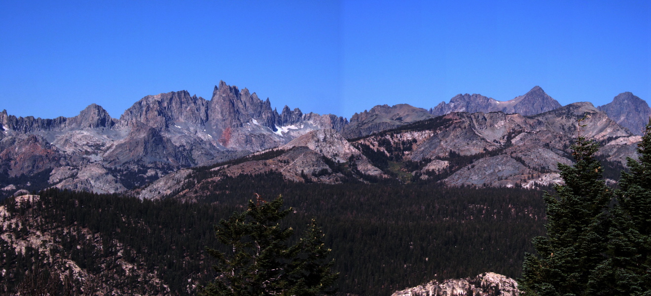 Minarets Panorama from Minaret Vista.