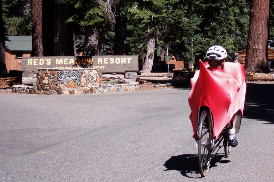Ron Bobb arrives at Red's Meadow Resort.