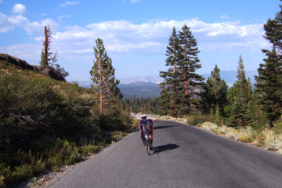 Ron nears the top of Old Mammoth Rd.