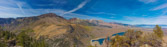 (l to r): Mount Wood, Mount Lewis, and Mount Gibbs.  Below is Grant Lake and Mono Lake at the right.