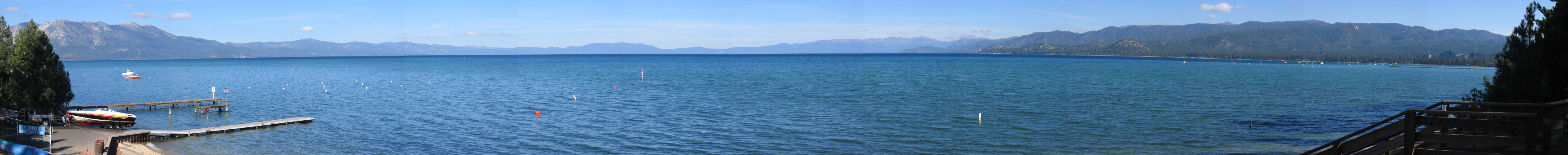 Panorama from El Dorado Beach, South Lake Tahoe, CA