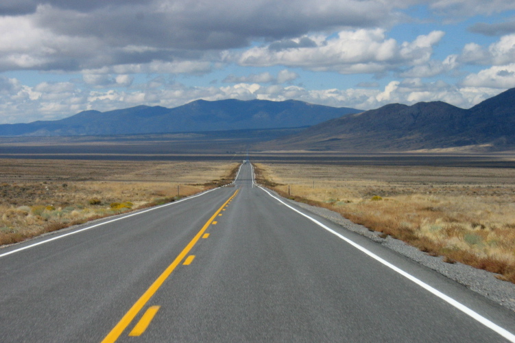 Crossing Newark Valley, NV on US50.