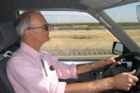 David drives the van south on I-5 near Panoche Rd.