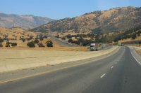 Climbing the Tehachapi Grade east of Bakersfield.