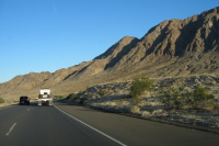Mountains along I-15 near Baker, CA.