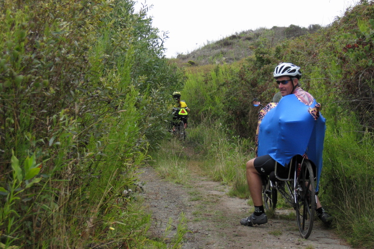 Randall Braun starts through the swamp on Shell Rd.