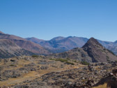 Two years ago we down-climbed the north ridge of Gaylor Peak, visible in this photo.  <br />Photo courtesy of Frank Paysen