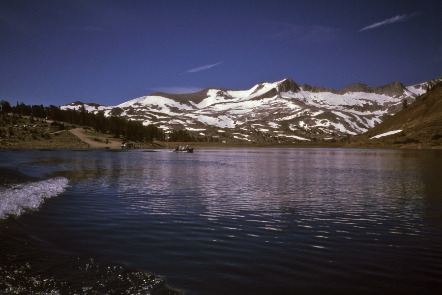 The other water taxi follows behind.
