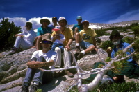 Group photo below Shepherd Pass