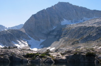 North Peak (12242ft) rises behind Steelhead Lake (10270ft)