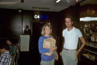 Bill sees Kay off at the airport the morning of our departure.