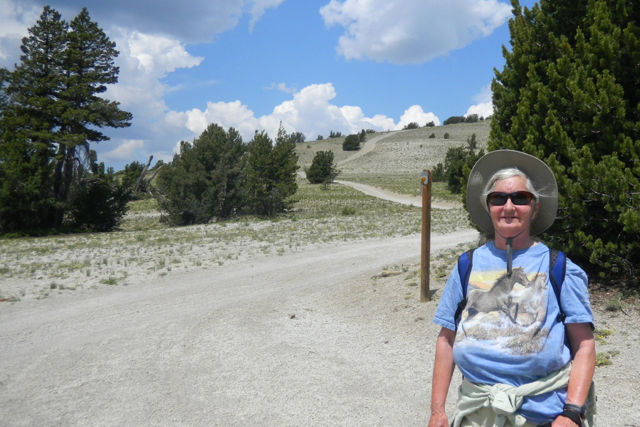 Madie at her turnaround point on San Joaquin Ridge
