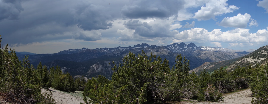Ritter Range under darkening clouds