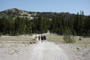 The group presses up San Joaquin Ridge