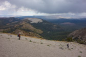 Rain falls over Long Valley.