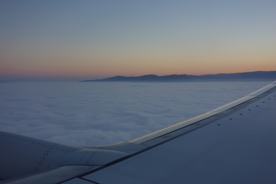 Climbing above the fog