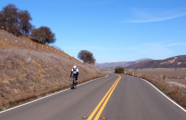 Riding over the top of Dry Lake Valley.