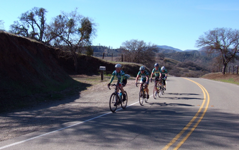 John Elgart leads a four-man team over the Bear Valley-San Benito divide.