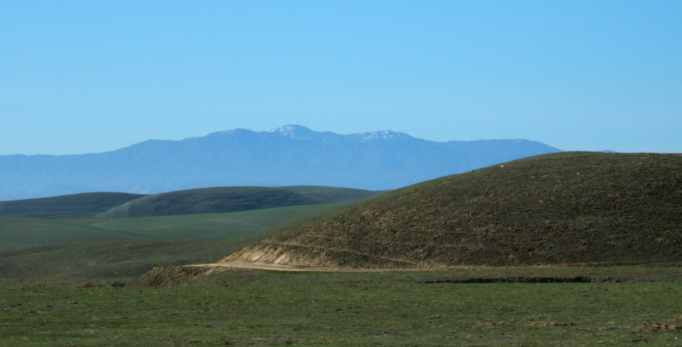 Snow on Junipero Serra Peak (5862ft).