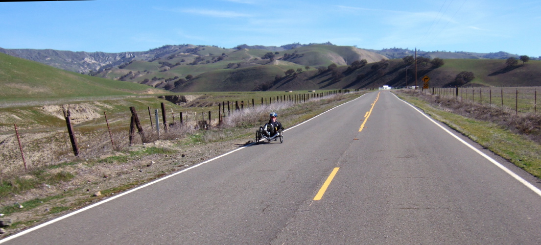 Mark King returning north through Peachtree Valley.