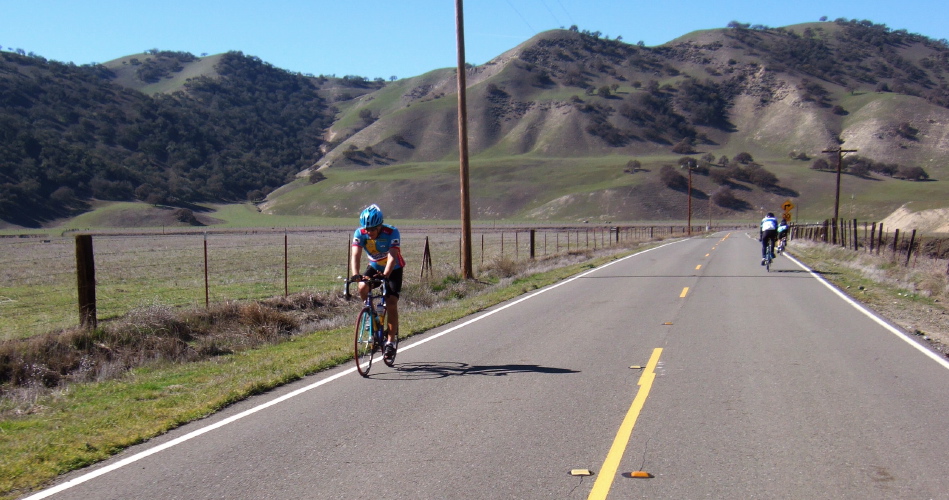 Riding south through Peachtree Valley.