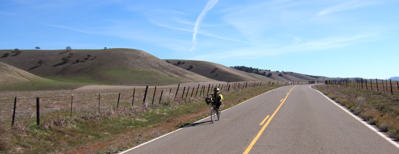 Zach Kaplan rides north through Peachtree Valley.