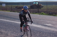 Andrea Ivan rolls into the finish.