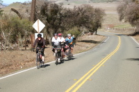 A team of five climb the last bit to Rabbit Summit.