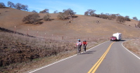 Two ladies climbing through Dry Lake Valley.