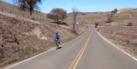 Dan Connelly climbs the hill south of San Benito Lateral.