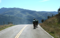 John Elgart's four-man team descending through Bitterwater Valley.