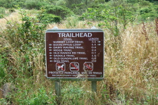 Trailhead sign