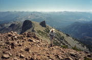 David presses up the final bit to the summit of San Joaquin Mountain (11601ft).